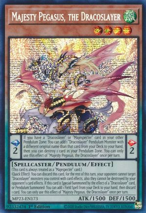 Majesty Pegasus, the Dracoslayer [MP23-EN173] Prismatic Secret Rare - Yu-Gi-Oh! - Card Brawlers | Quebec | Canada |