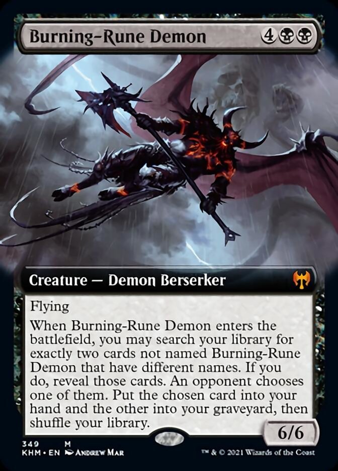 Burning-Rune Demon (Extended Art) [Kaldheim] - Magic: The Gathering - Card Brawlers | Quebec | Canada |