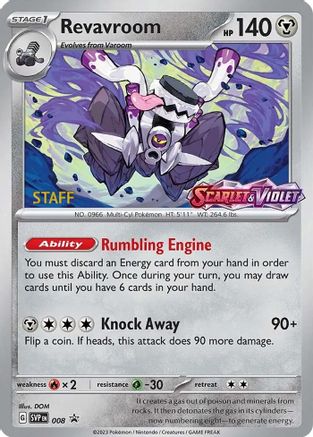 Revavroom (008) (Staff) [Scarlet & Violet: Black Star Promos] - Pokémon - Card Brawlers | Quebec | Canada |