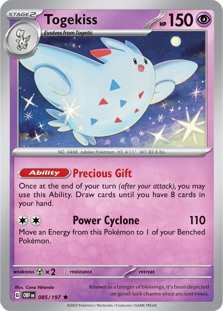 Togekiss (085/197) (Theme Deck Exclusive) [Scarlet & Violet: Obsidian Flames] - Pokémon - Card Brawlers | Quebec | Canada |