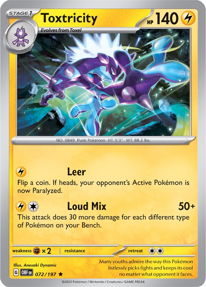 Toxtricity (072/197) (Theme Deck Exclusive) [Scarlet & Violet: Obsidian Flames] - Pokémon - Card Brawlers | Quebec | Canada |