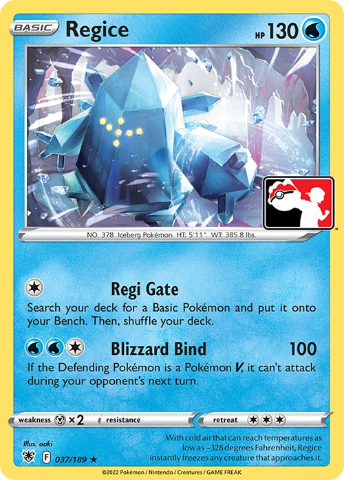 Regice (037/189) [Prize Pack Series Three] - Pokémon - Card Brawlers | Quebec | Canada |