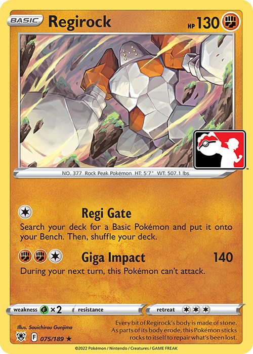 Regirock (075/189) [Prize Pack Series Three] - Pokémon - Card Brawlers | Quebec | Canada |