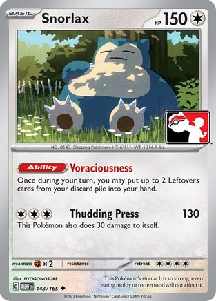 Snorlax (143/165) [Prize Pack Series Three] - Pokémon - Card Brawlers | Quebec | Canada |
