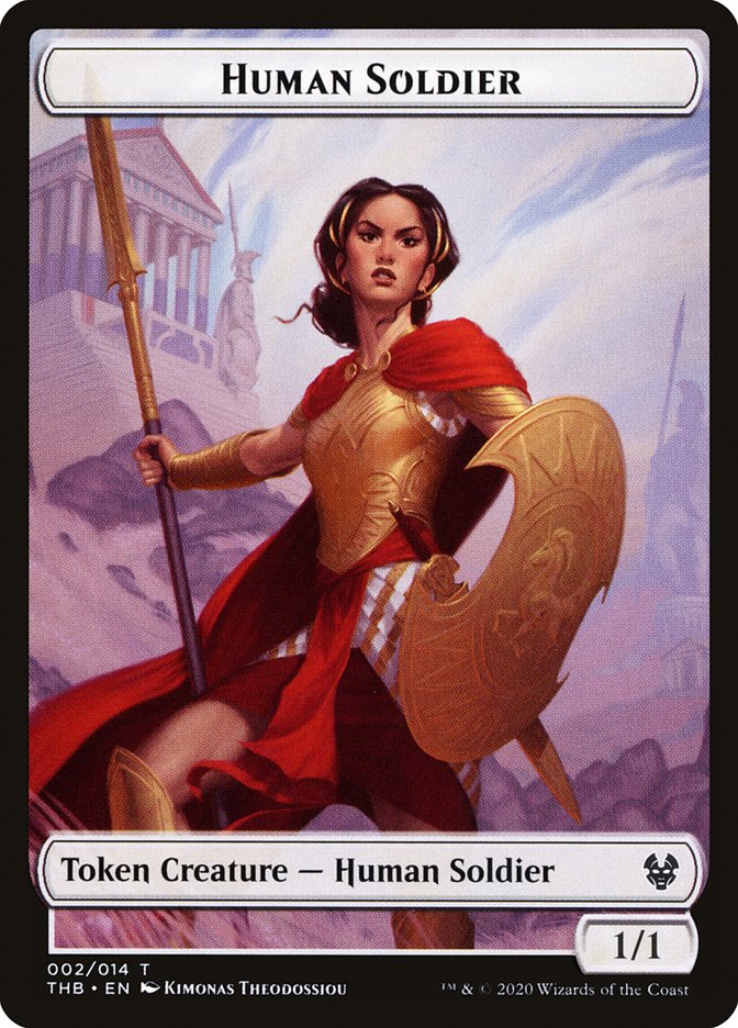 Goat // Human Soldier Double-Sided Token [Theros Beyond Death Tokens] - Magic: The Gathering - Card Brawlers | Quebec | Canada |