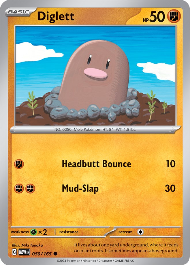 Diglett (050/165) [Scarlet & Violet 151] - Pokémon - Card Brawlers | Quebec | Canada |
