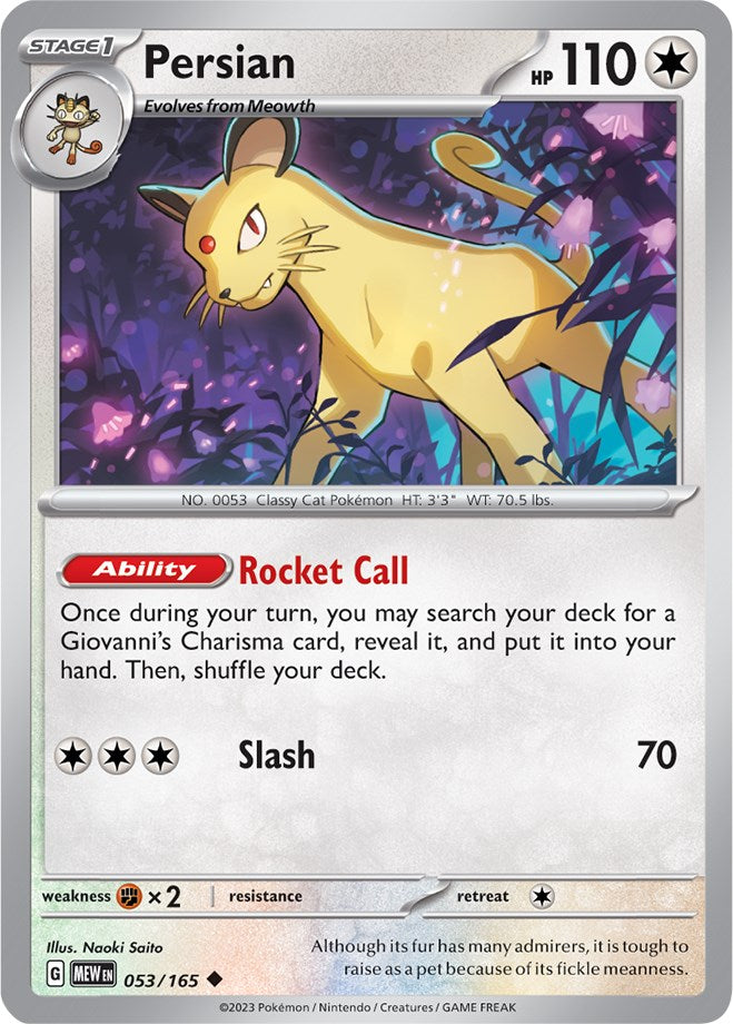 Persian (053/165) [Scarlet & Violet 151] - Pokémon - Card Brawlers | Quebec | Canada |