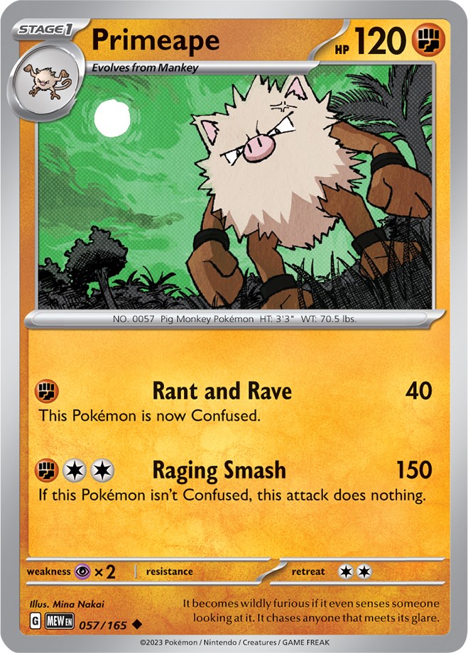 Primeape (057/165) [Écarlate et Violet : 151] 