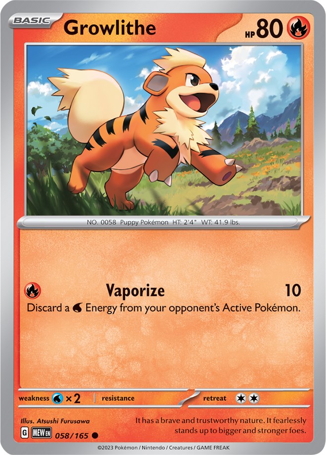 Growlithe (058/165) [Scarlet & Violet 151] - Pokémon - Card Brawlers | Quebec | Canada |
