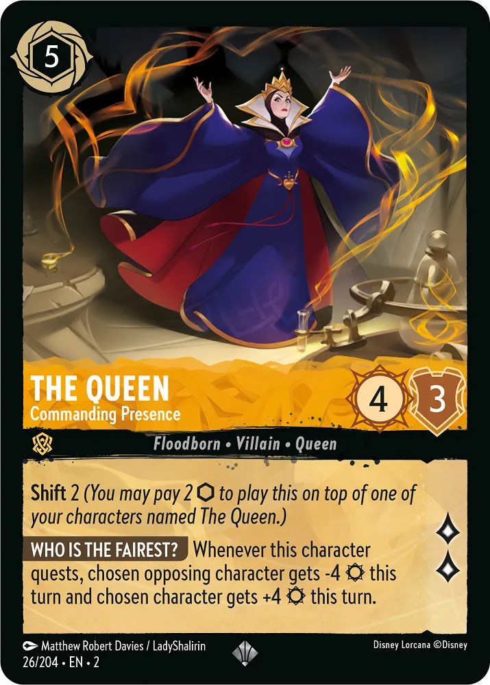 The Queen - Commanding Presence (26/204) [Rise of the Floodborn] - Disney - Card Brawlers | Quebec | Canada |