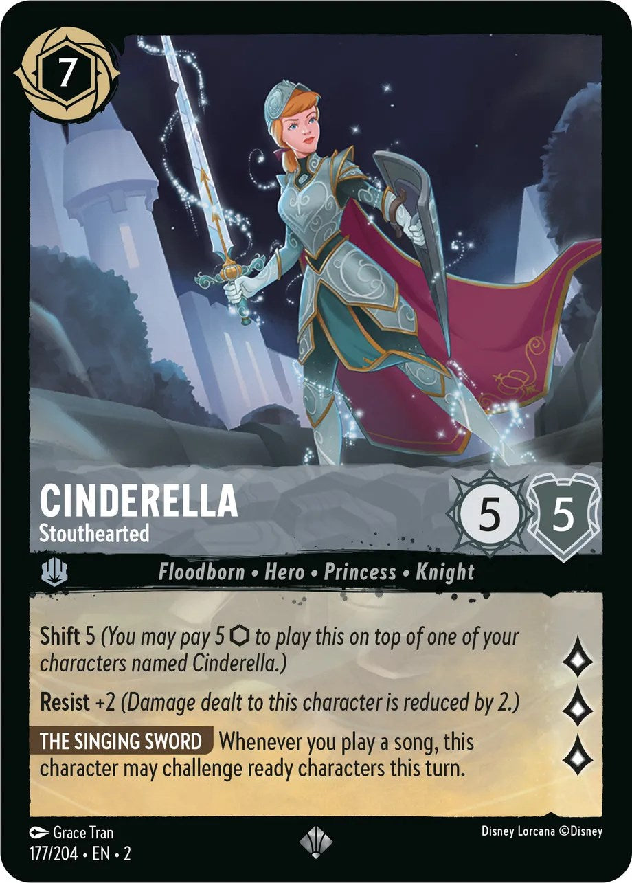 Cinderella - Stouthearted (177/204) [Rise of the Floodborn] - Disney - Card Brawlers | Quebec | Canada |
