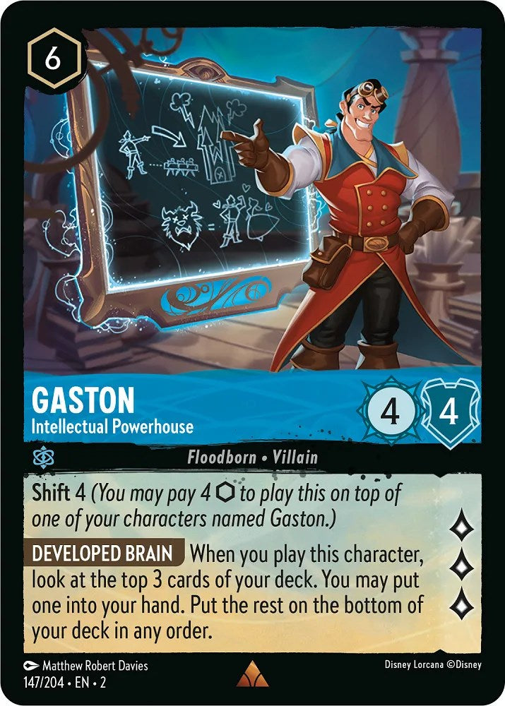 Gaston - Intellectual Powerhouse (147/204) [Rise of the Floodborn] - Disney - Card Brawlers | Quebec | Canada |