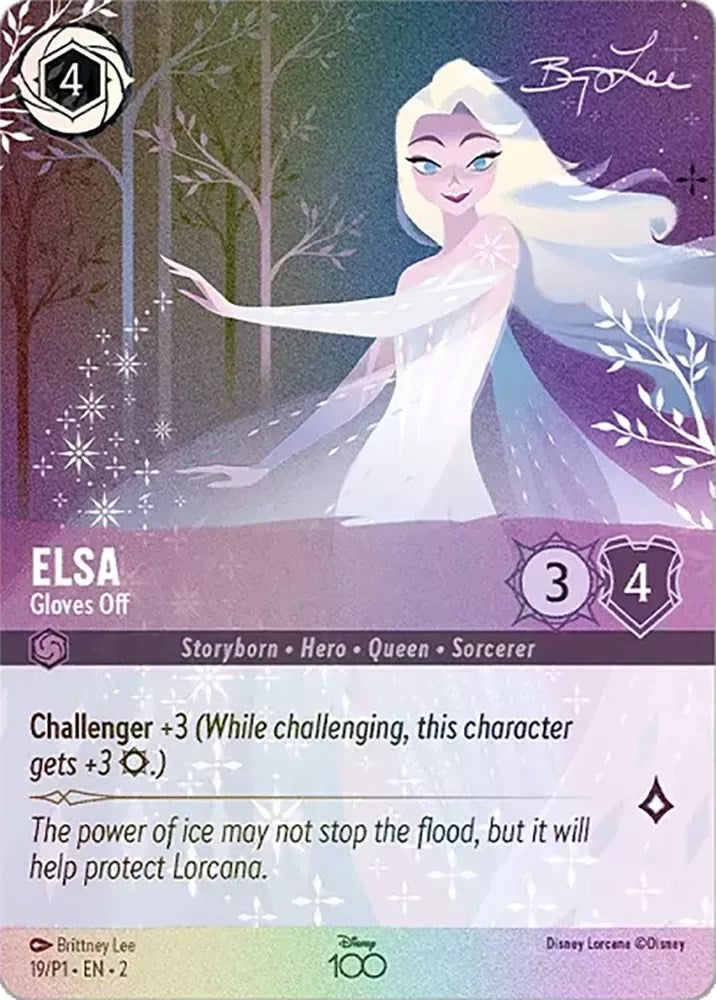 Elsa - Gloves Off (Enchanted) (19) [Disney100 Promos] - Disney - Card Brawlers | Quebec | Canada |