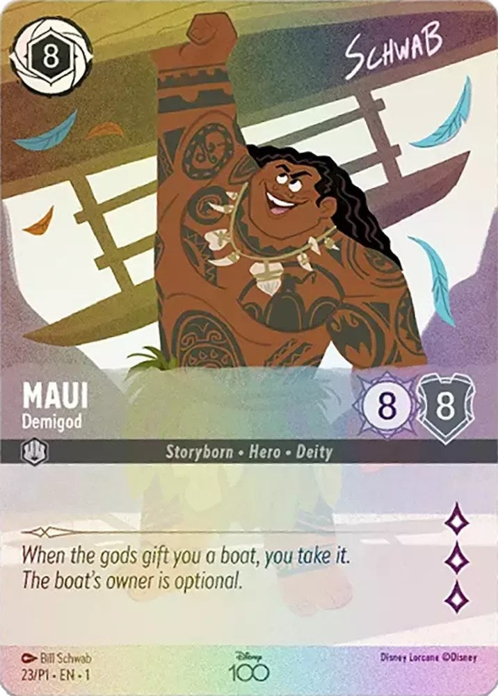 Maui - Demigod (Enchanted) (23) [Disney100 Promos] - Disney - Card Brawlers | Quebec | Canada |