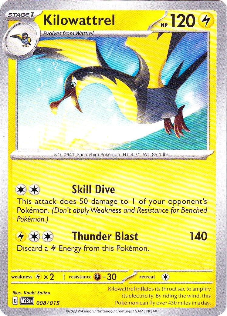 Kilowattrel (008/015) [McDonald's Promos: 2023 Collection] - Pokémon - Card Brawlers | Quebec | Canada |