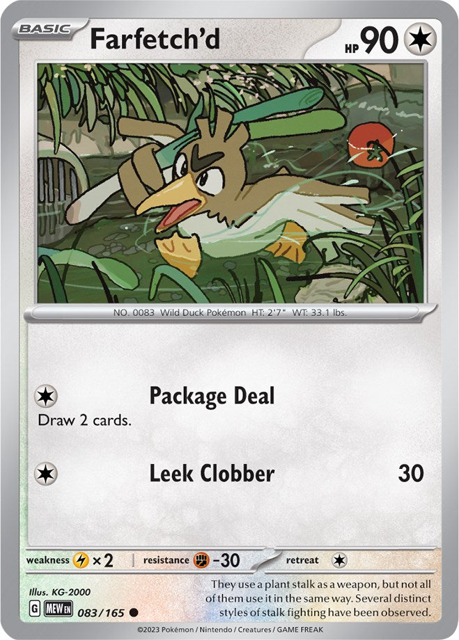 Farfetch'd (083/165) [Scarlet & Violet 151] - Pokémon - Card Brawlers | Quebec | Canada |