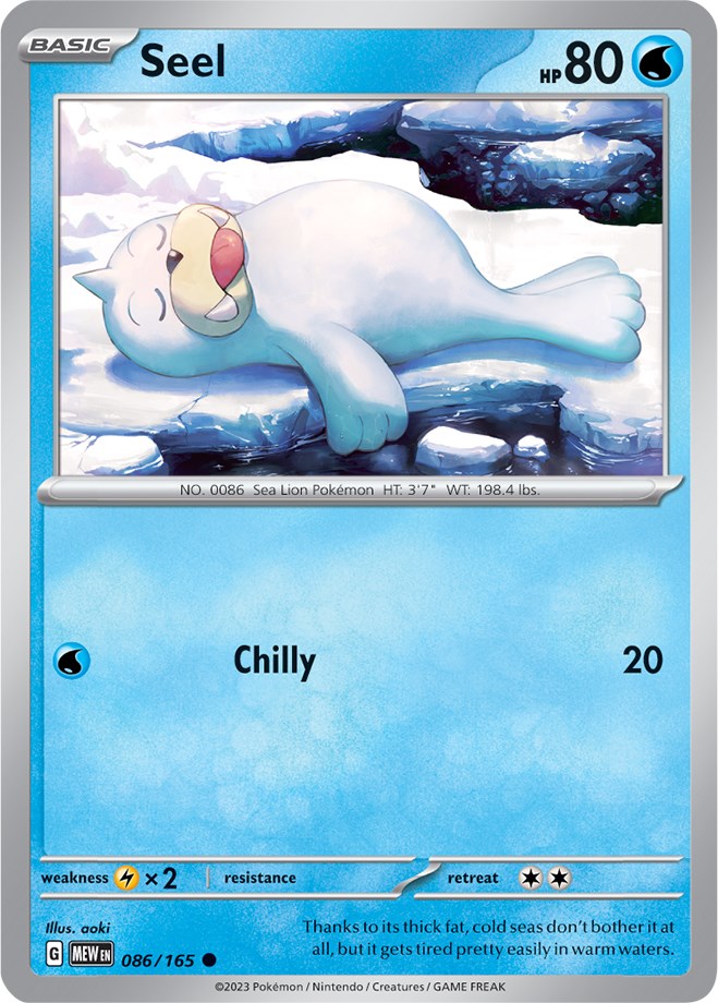 Seel (086/165) [Scarlet & Violet 151] - Pokémon - Card Brawlers | Quebec | Canada |