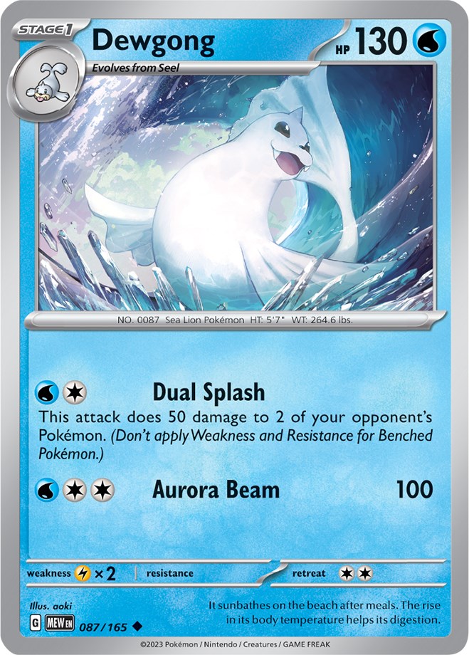Dewgong (087/165) [Scarlet & Violet 151] - Pokémon - Card Brawlers | Quebec | Canada |