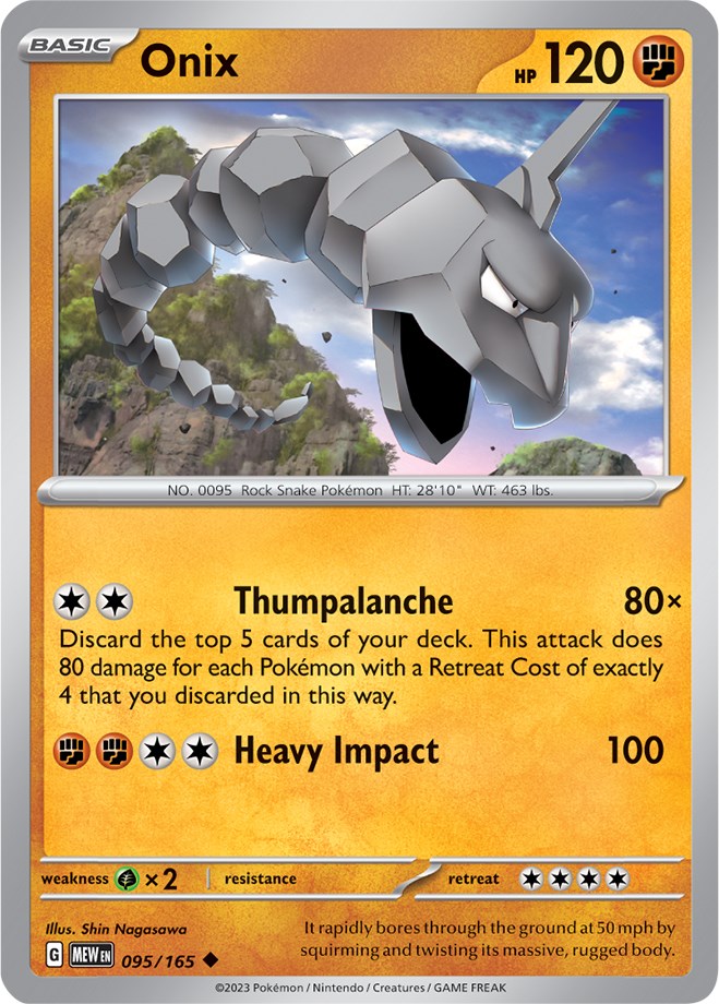 Onix (095/165) [Scarlet & Violet 151] - Pokémon - Card Brawlers | Quebec | Canada |