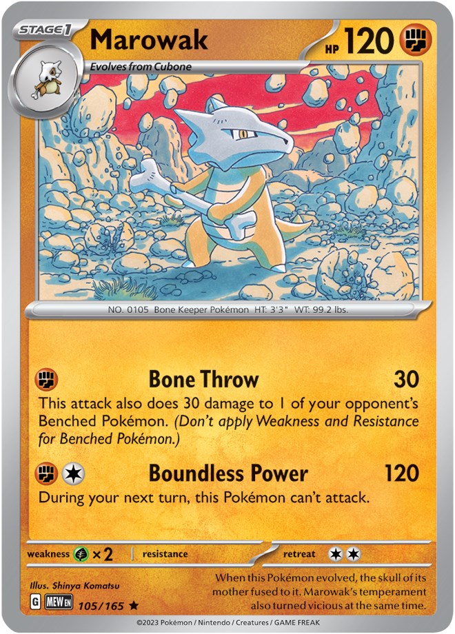 Marowak (105/165) [Scarlet & Violet 151] - Pokémon - Card Brawlers | Quebec | Canada |