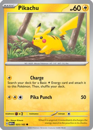 Pikachu (025/165) [Scarlet & Violet 151] - Pokémon - Card Brawlers | Quebec | Canada |
