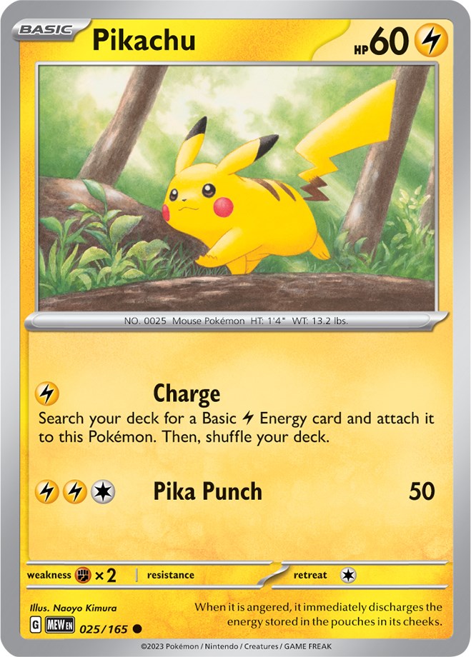 Pikachu (025/165) [Écarlate et Violet : 151] 