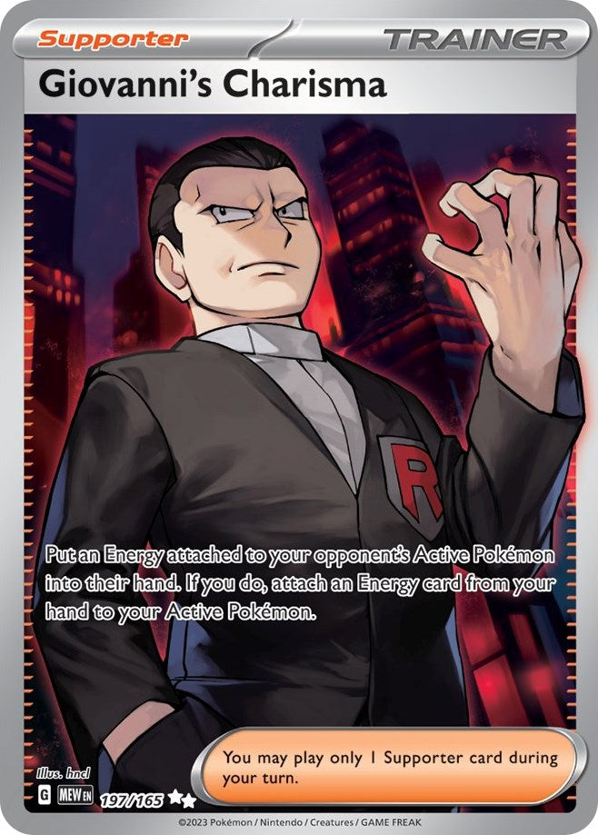 Giovanni's Charisma (197/165) [Scarlet & Violet 151] - Pokémon - Card Brawlers | Quebec | Canada |