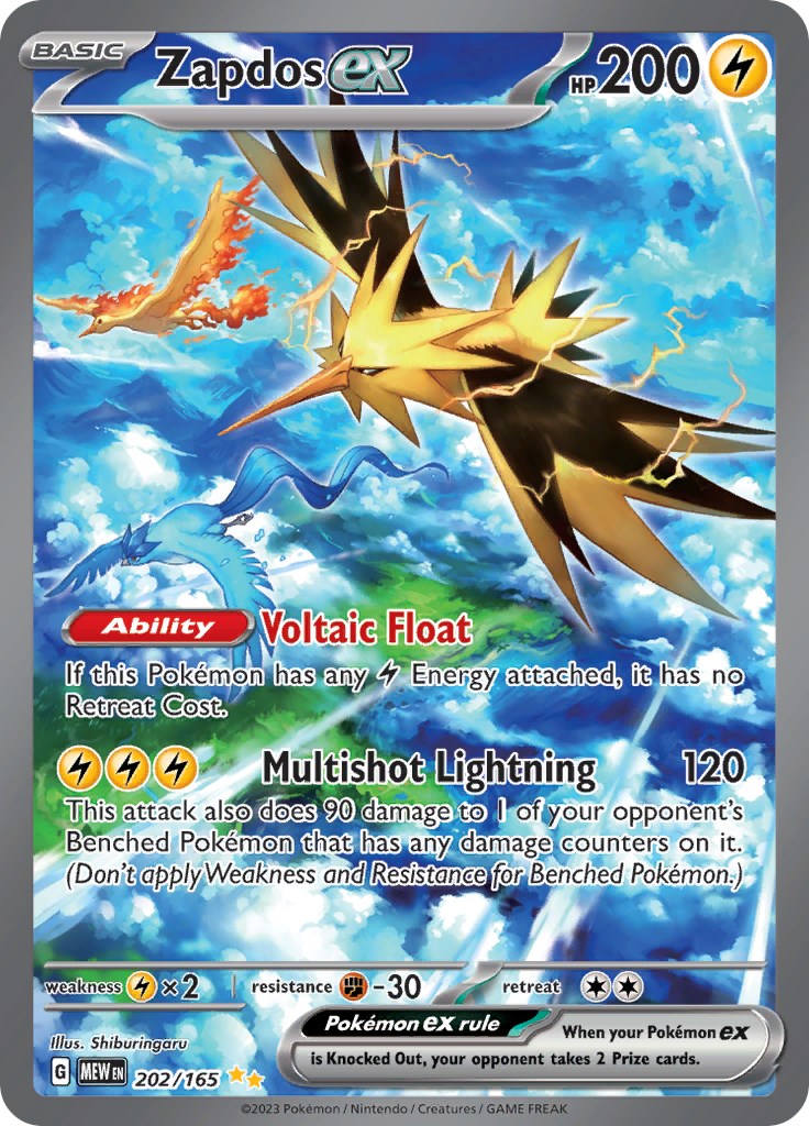 Zapdos ex (202/165) [Scarlet & Violet 151] - Pokémon - Card Brawlers | Quebec | Canada |