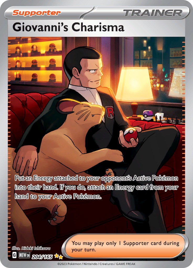 Giovanni's Charisma (204/165) [Scarlet & Violet 151] - Pokémon - Card Brawlers | Quebec | Canada |