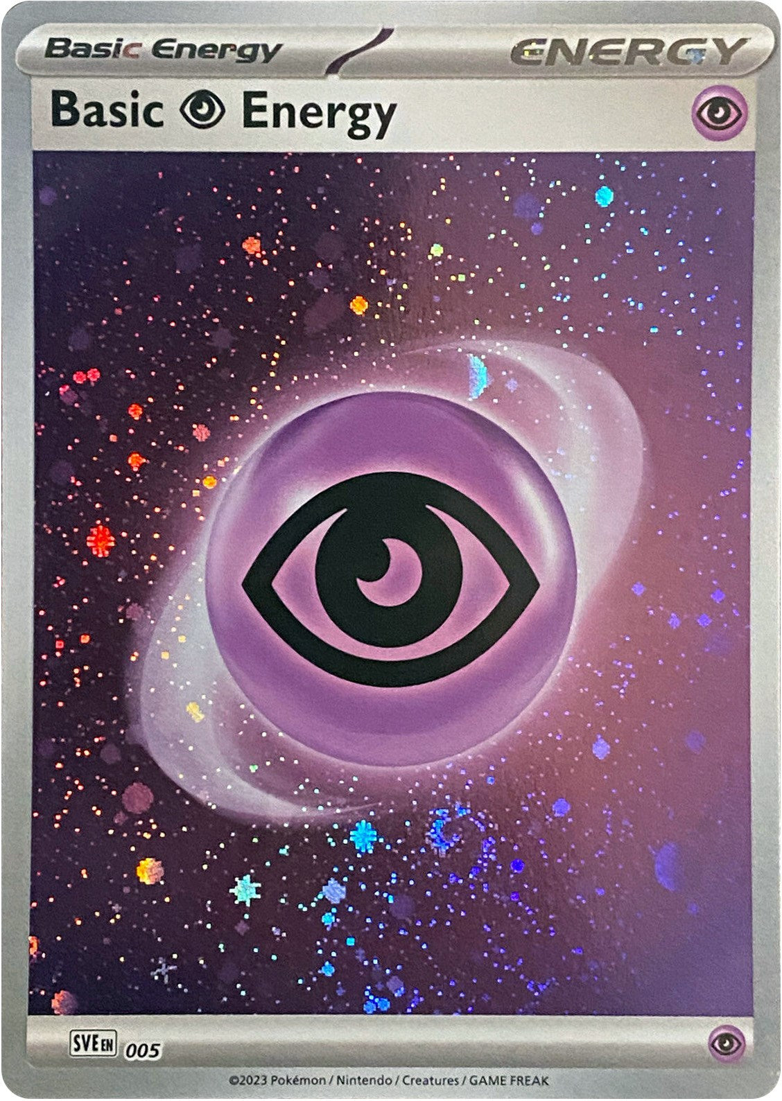 Basic Psychic Energy (005) (Cosmos Holo) [Scarlet & Violet: Base Set] - Pokémon - Card Brawlers | Quebec | Canada |