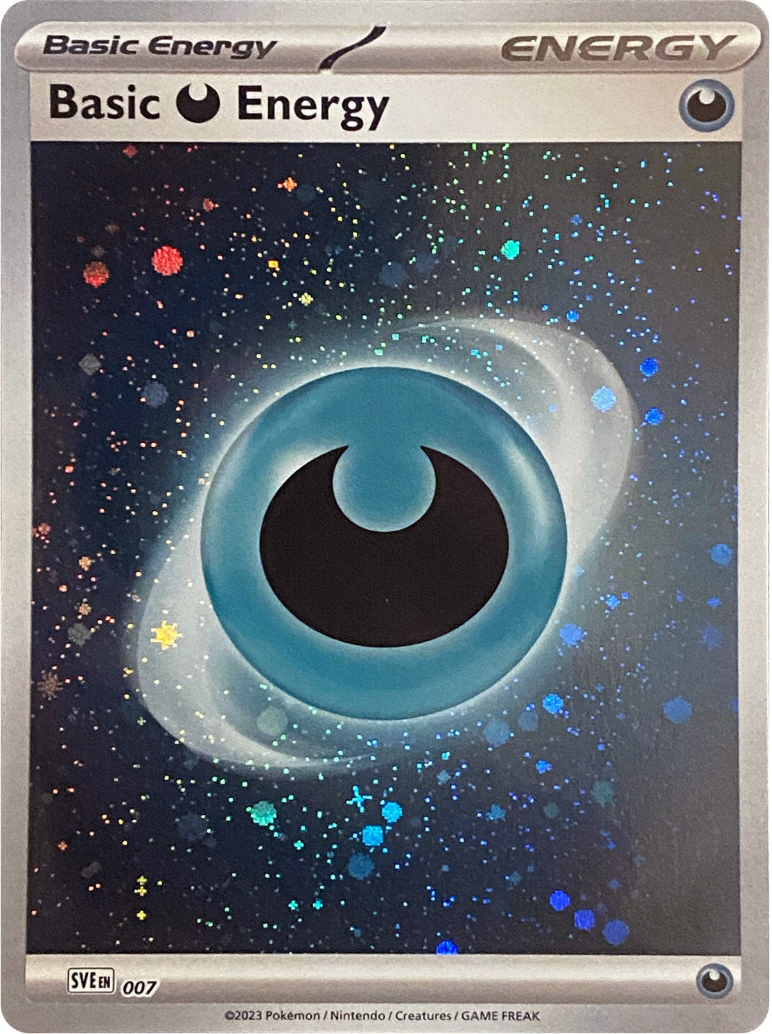 Basic Darkness Energy (007) (Cosmos Holo) [Scarlet & Violet: Base Set] - Pokémon - Card Brawlers | Quebec | Canada |