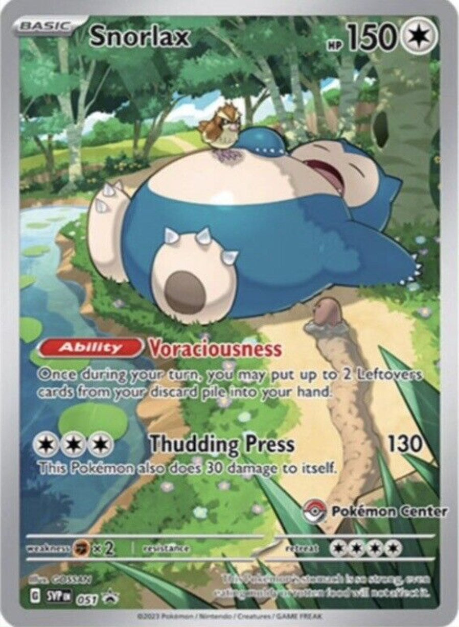 Snorlax (051) (Pokemon Center Exclusive) [Scarlet & Violet: Black Star Promos] - Pokémon - Card Brawlers | Quebec | Canada |