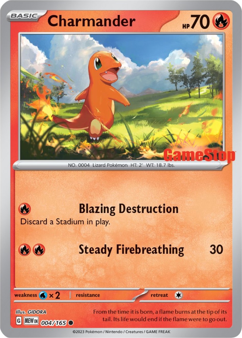 Charmander (004/165) (GameStop Exclusive) [Scarlet & Violet 151] - Pokémon - Card Brawlers | Quebec | Canada |