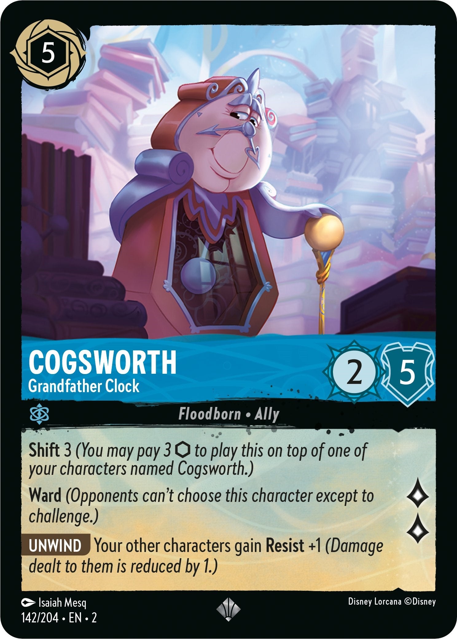 Cogsworth - Grandfather Clock (142/204) [Rise of the Floodborn] - Disney - Card Brawlers | Quebec | Canada |