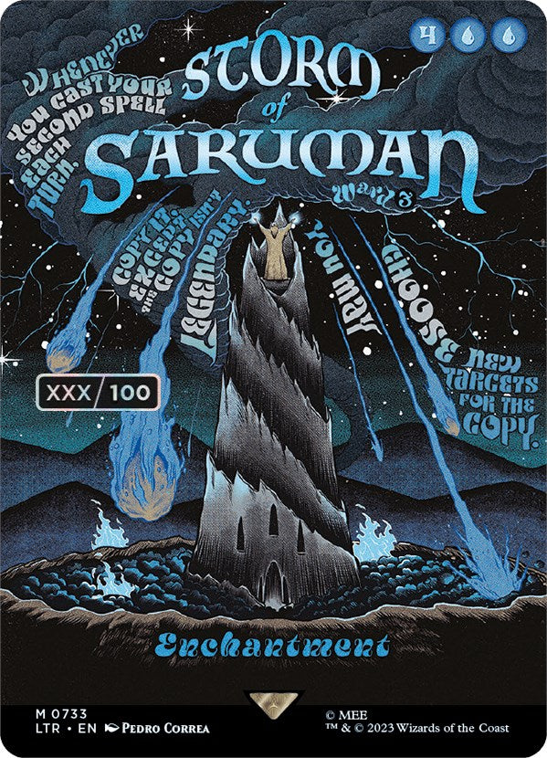Storm of Saruman (Borderless Poster) (Serialized) [The Lord of the Rings: Tales of Middle-Earth] - Magic: The Gathering - Card Brawlers | Quebec | Canada |