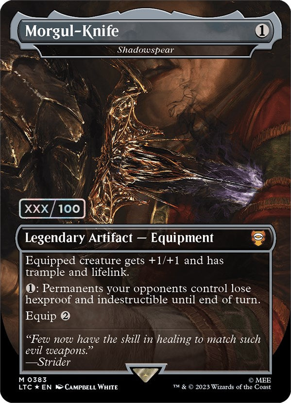 Morgul-Knife - Shadowspear (Serialized) [The Lord of the Rings: Tales of Middle-Earth Commander] - Magic: The Gathering - Card Brawlers | Quebec | Canada |