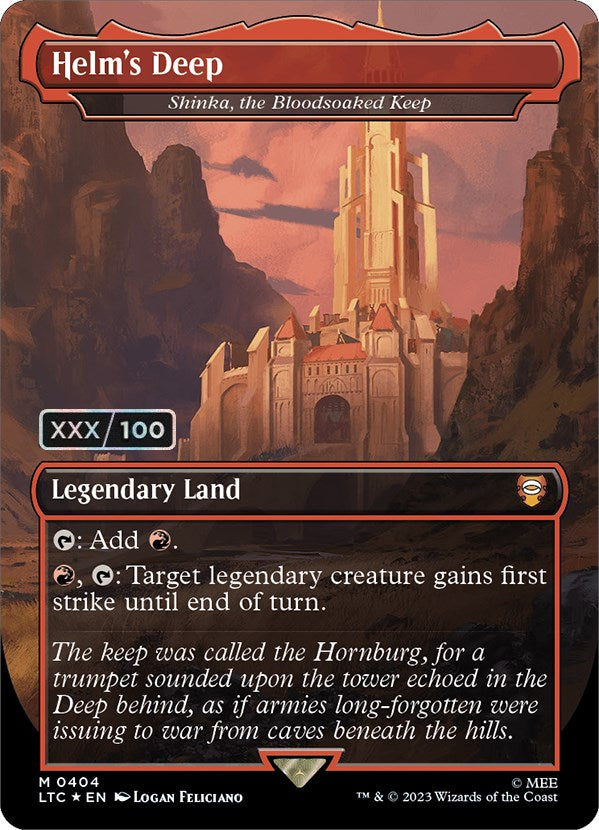 Helm's Deep - Shinka, the Bloodsoaked Keep (Serialized) [The Lord of the Rings: Tales of Middle-Earth Commander] - Magic: The Gathering - Card Brawlers | Quebec | Canada |