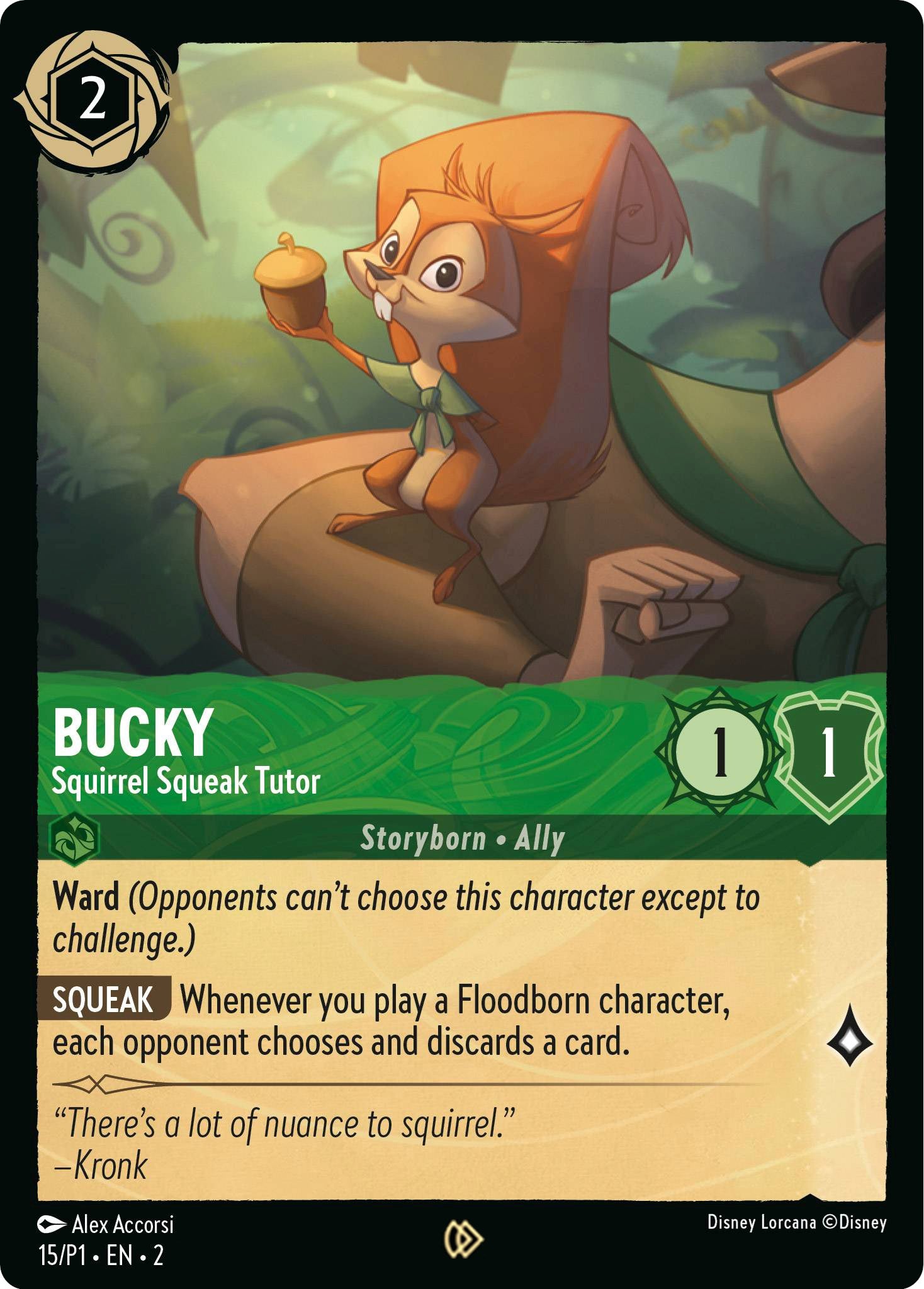 Bucky - Squirrel Squeak Tutor (15) [Promo Cards] - Disney - Card Brawlers | Quebec | Canada |