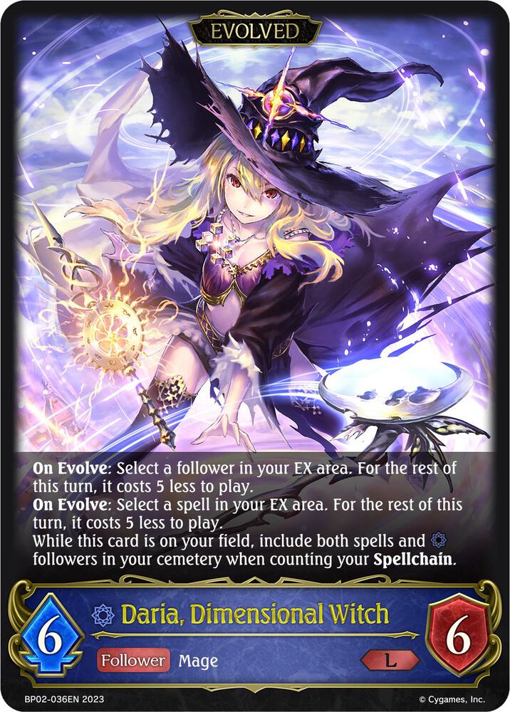 Daria, Dimensional Witch (BP02-036EN) [Reign of Bahamut] - Bushiroad - Card Brawlers | Quebec | Canada |