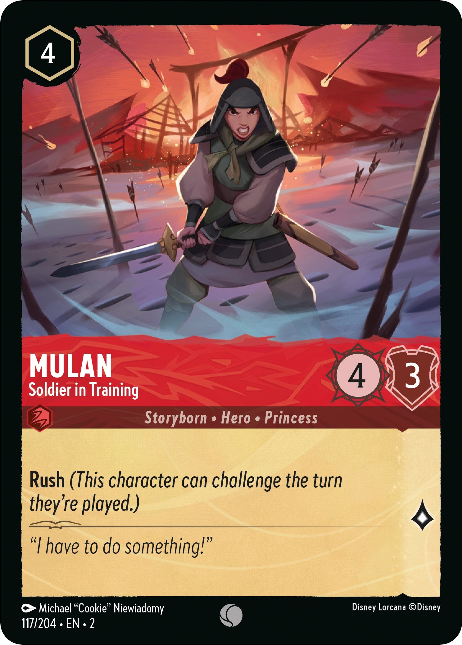 Mulan - Soldier in Training (117/204) [Rise of the Floodborn] - Disney - Card Brawlers | Quebec | Canada |