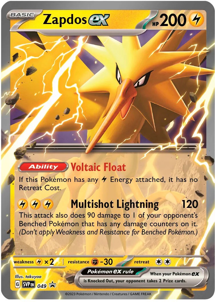 Zapdos ex (049) [Scarlet & Violet: Black Star Promos] - Pokémon - Card Brawlers | Quebec | Canada |
