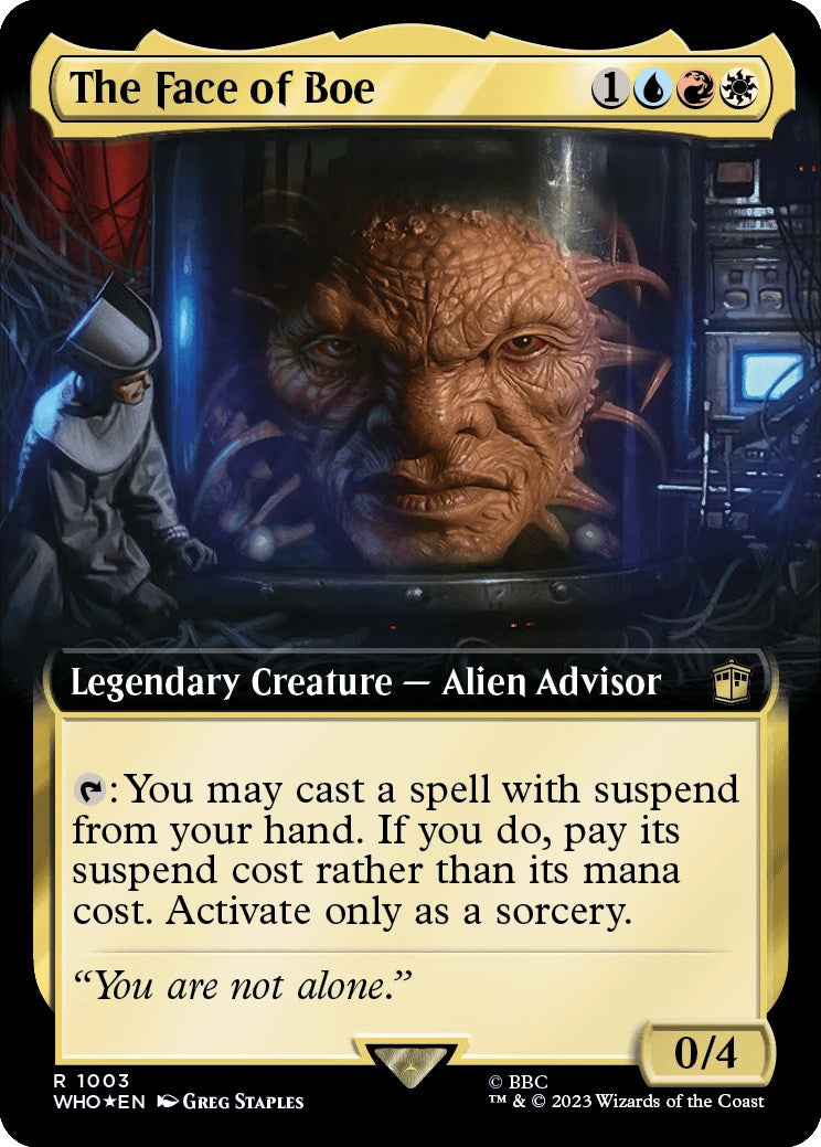 The Face of Boe (Extended Art) (Surge Foil) [Doctor Who] - Magic: The Gathering - Card Brawlers | Quebec | Canada |