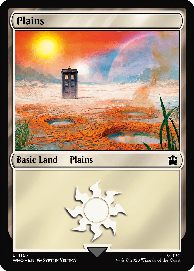 Plains (1157) (Surge Foil) [Doctor Who] - Magic: The Gathering - Card Brawlers | Quebec | Canada |