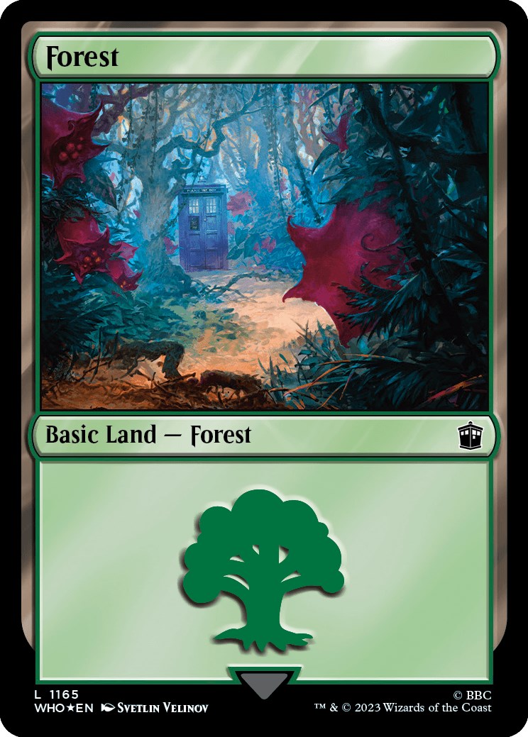 Forest (1165) (Surge Foil) [Doctor Who] - Magic: The Gathering - Card Brawlers | Quebec | Canada |