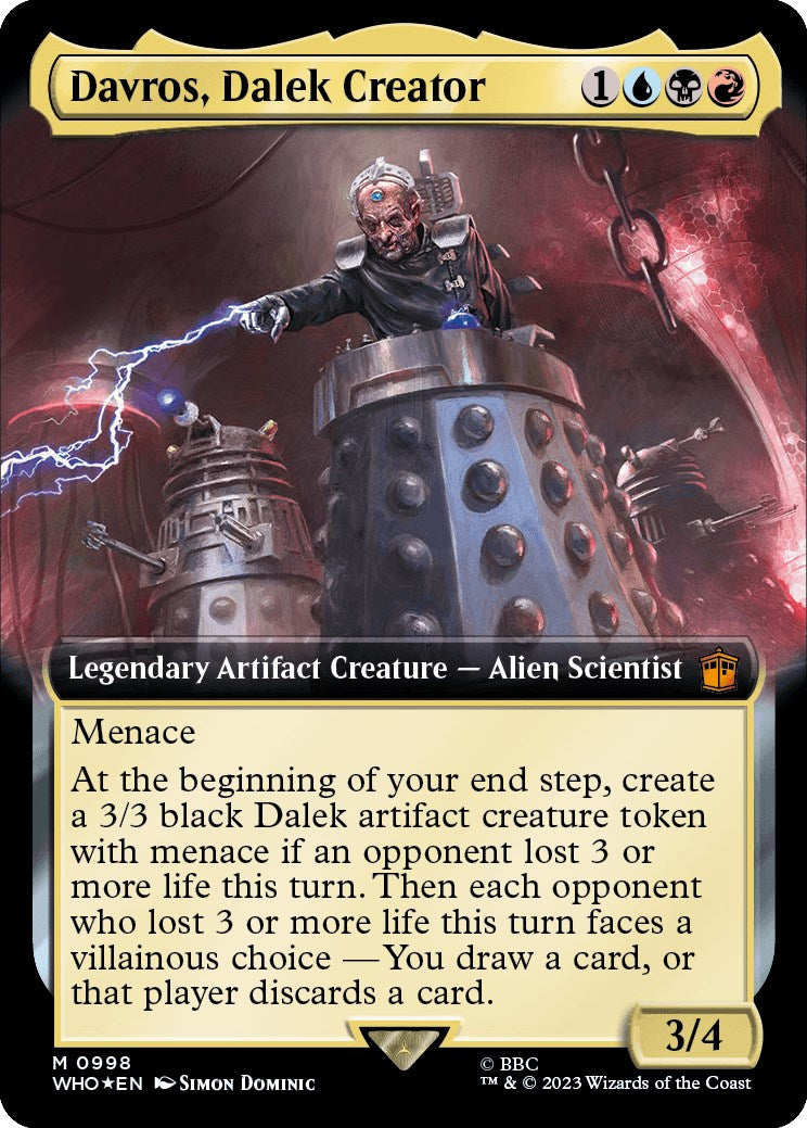 Davros, Dalek Creator (Extended Art) (Surge Foil) [Doctor Who] - Magic: The Gathering - Card Brawlers | Quebec | Canada |