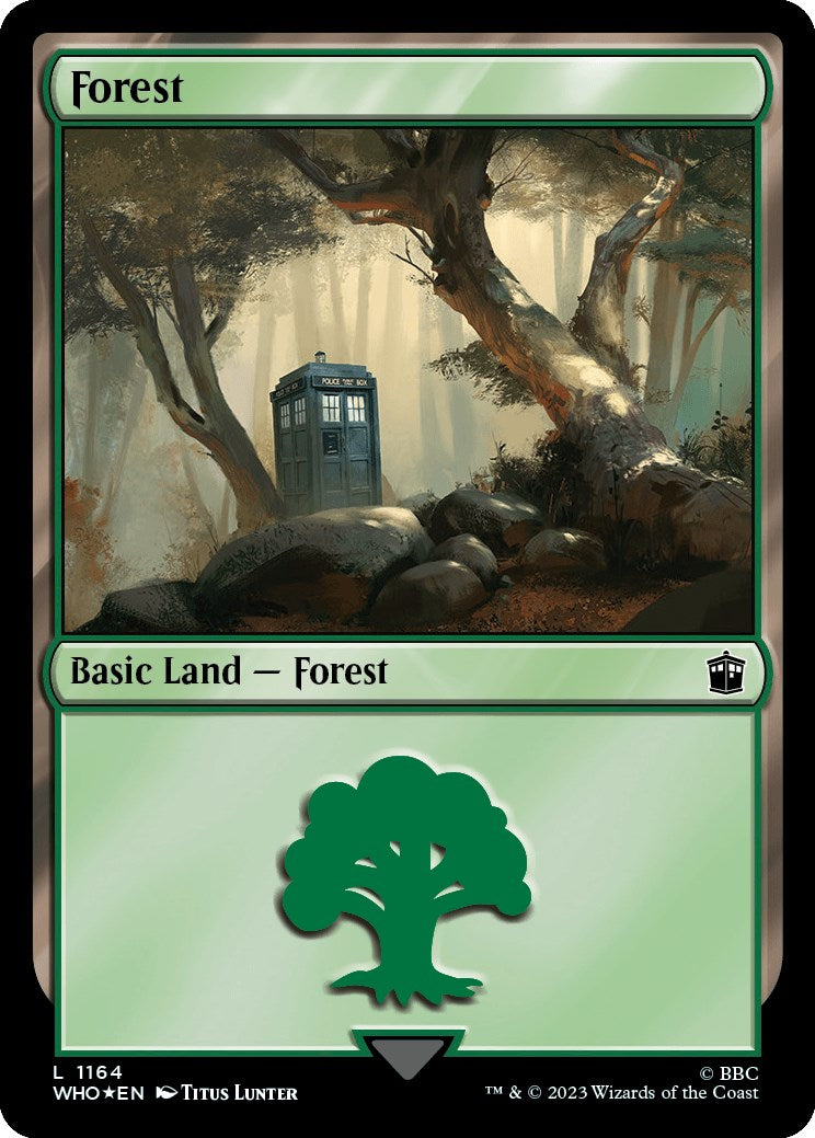 Forest (1164) (Surge Foil) [Doctor Who] - Magic: The Gathering - Card Brawlers | Quebec | Canada |