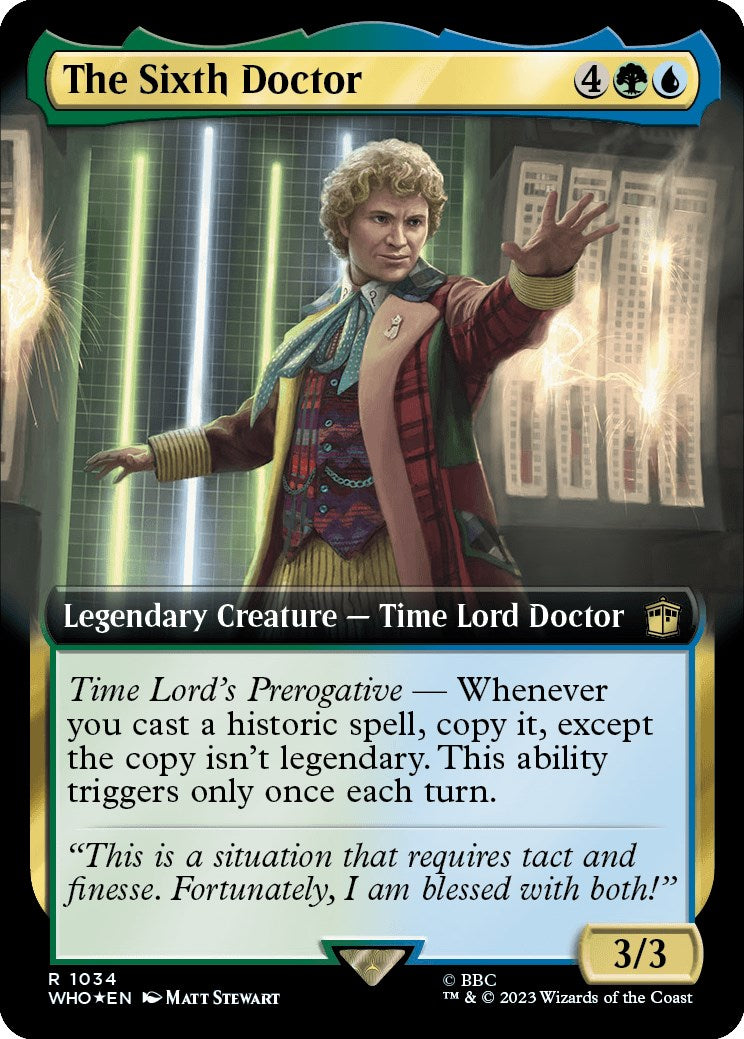 The Sixth Doctor (Extended Art) (Surge Foil) [Doctor Who] - Magic: The Gathering - Card Brawlers | Quebec | Canada |