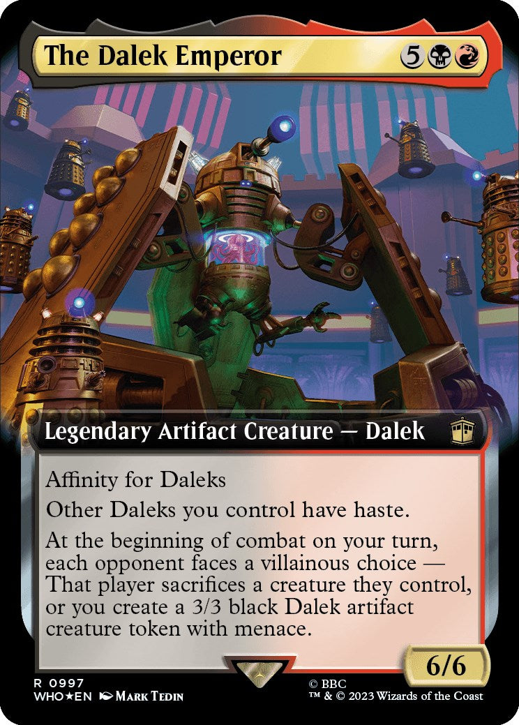 The Dalek Emperor (Extended Art) (Surge Foil) [Doctor Who] - Magic: The Gathering - Card Brawlers | Quebec | Canada |