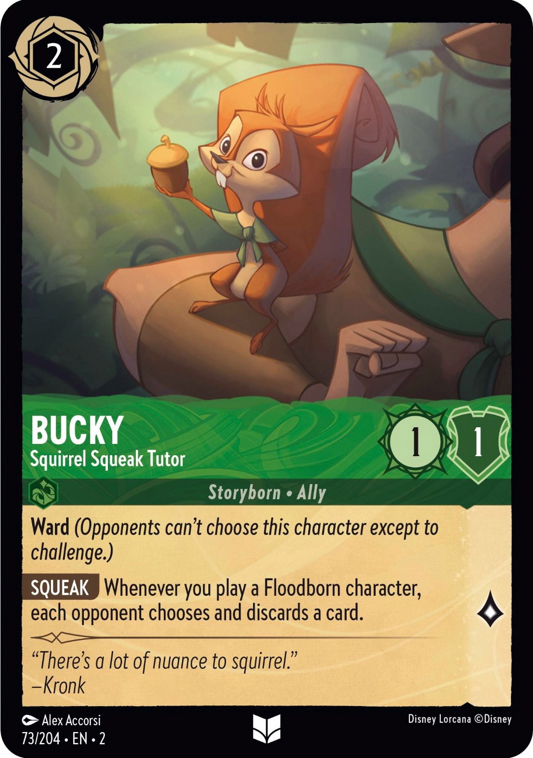 Bucky - Squirrel Squeak Tutor (73/204) [Rise of the Floodborn] - Disney - Card Brawlers | Quebec | Canada |