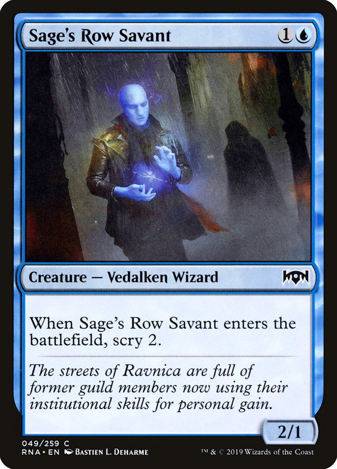 Sage's Row Savant [Ravnica Allegiance] - Magic: The Gathering - Card Brawlers | Quebec | Canada |